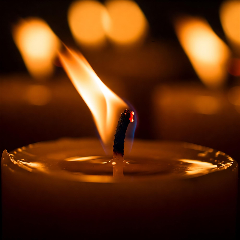 The flame of an imaginary candle. Generated using Gemini.